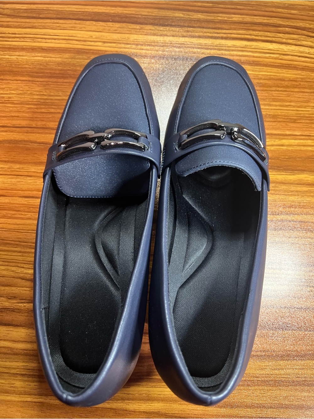 Classic Black Women's Slip-On Loafers with Low Heel